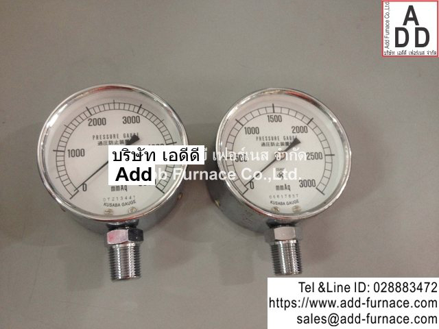 Kusaba Pressure Gauge 0to3000mmAq(5)